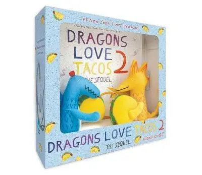 Набор из 2 книг и игрушек с драконами Love Tacos детская книга для чтения в подарок