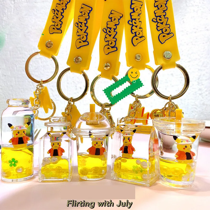 

1pcs Pokemon PVC Soft Glue Key Chain Keyring Poke Balls Pendant PIKACHU Bag Accessories y178