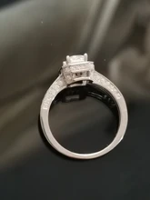 Realytrust-anillo de compromiso de Plata de Ley 925 con diamantes de Esmeralda, joyería de compromiso, para mujeres