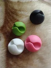 4 unid/set de organizador de cables, soporte de silicona para auriculares, gestión de cables, gestor de cables de escritorio