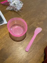 1 Juego de gran oferta de maquillaje, belleza, hecho en casa, tazón de película de plástico DIY con máscara, cuchara, juego, cuenco para máscara facial