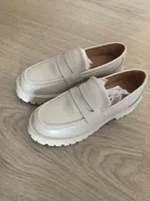 AIYUQI de primavera zapatos de mujer Zapatos estilo británico 2021 nueva suela gruesa estilo universitario informal mocasines de cuero genuino zapatos de moda Zapatos de las niñas