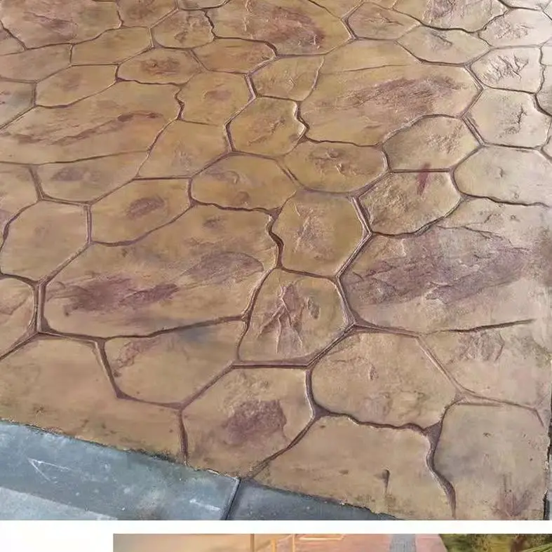 Embossed Floor Mold Stamping Material PU Concrete art color DIY printing ground can be cement mould MYFS
