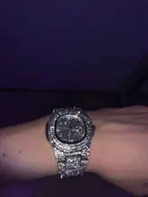 Reloj de moda con diamantes de acero para hombre, cronógrafo de Hip Hop, de lujo, dorado, masculino, 2021
