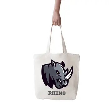 

Angemiel Bag Large Angry Gergedan Picture Shopping Beach Tote Bag
