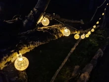 Solar-Light Garlands Crystal-Ball Outdoor-Decoration Christmas-Party for 8-Modes 12m/led