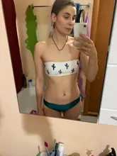 Swimsuit Micro Bikini Push-Up HOHL Beach-Bathers Women Biquini Cactus-Print Sexy