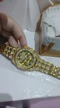Reloj de oro y diamante para hombre, de cuarzo cuadrado, resistente al agua, Masculino