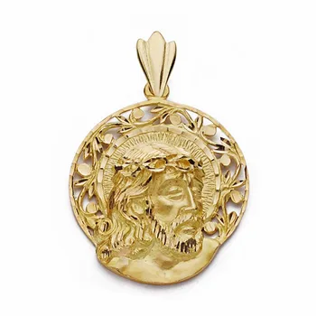 

Head face Christ 18k gold halo [AA2310]