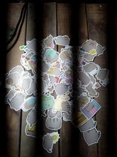 100 unids/pack Kawaii grueso gato diario impermeable decorativo papelería pegatinas artesanales Scrapbooking DIY álbum diario