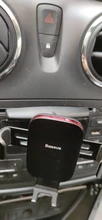Baseus-Soporte de teléfono móvil para coche, base de teléfono con rejilla de ventilación/ranura para CD, de Metal Gravity, para iPhone y Samsung