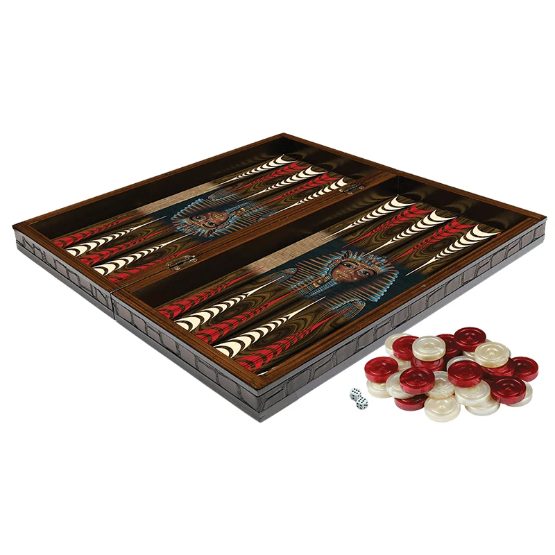 

Artwork Tutankhamun Backgammon Set First Quality MDF Family Board Games Gift For Birthday Black Friday Female Male Friend