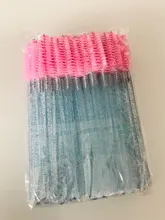 Cepillo cosmético para pestañas 50 uds, varitas de rímel de cristal, aplicador de pestañas con diamantes, brochas de maquillaje desechables