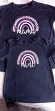 Camiseta a juego con estampado de Arco Iris para madre e hija, camiseta de manga corta con apariencia familiar, ropa de madre e hija, 1 unidad