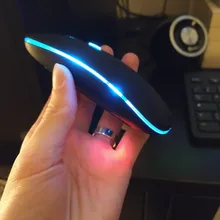 Ratón inalámbrico USB RGB de 2,4 Ghz para ordenador portátil, Mouse ergonómico con Bluetooth 5,2, silencioso, retroiluminado con LED para videojuegos