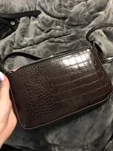 Bolsas de mensajero de hombro con patrón de cocodrilo Retro para mujer, bolsos de mano Vintage, bandoleras lisas informales, bolso cruzado