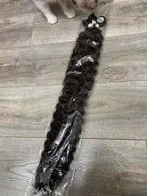 Meepo-mechones de cabello sintético Afro rizado, extensiones de cabello de 32 pulgadas con rizos súper largos, pelo de color marrón, Rubio, degradado