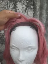 Msholy-peluca ondulada rosa con flequillo Bob corto, Pelo Rizado Bob, pelucas púrpuras sintéticas Rojas, rubias y verdes, Cosplay de alta temperatura