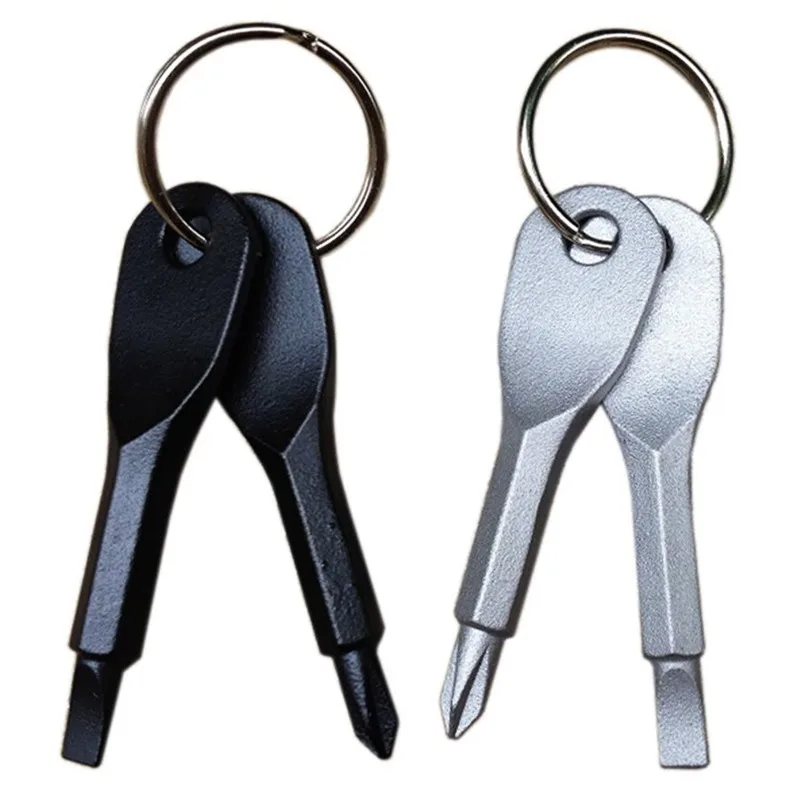 SET OF 2 Screwdriver Key chains Screwdriver Shaped Keys Slotted /& Phillips