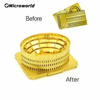 Microworld 3D Metal Puzzle Toys Italy The Roman Colosseum Buildings Models Classic Architecture Jigsaw Birthday Gift For Child 2