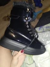 Ankle-Boots Sneakers Warm-Shoes High-Top Women Winter Short Black/sliver LEOSOXS No 