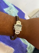 Pulsera de Anime Attack On Titan, nueva moda, Cosplay, Kyojin No Shingeki, de cuero, Unisex