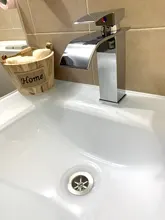 Faucet-Waterfall Vanity-Sink Washing-Taps Cold-Basin Chrome Bathroom Brass Rozin Single-Lever