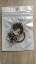 LLavero de ataque a Titan, colgante de llavero acrílico de doble cara, accesorios de Anime, llavero de dibujos animados, 2019