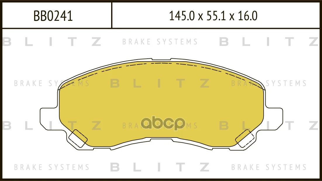 Колодки Тормозные Дисковые Mitsubishi Asx/Lancer,Outlander 03- Blitz арт. BB0241