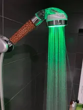 Light Shower-Head Temperature-Control Colorful Anion Pressurized Water-Saving Handheld