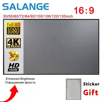 Schermo per proiettore Salange, schermo per proiezione in tessuto riflettente da 60 100 120 pollici per home theater YG300 Projetor XGIMI DLP LED