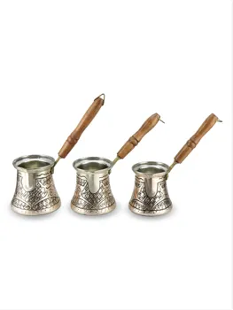 

Lunar Rose Flower Copper 3 PCs Coffee Pot Team