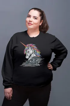 

Angemiel Wear Unicorn Black Women Sweatshirt