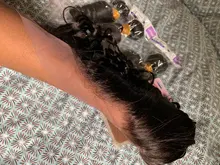 Lumiere-extensiones de pelo ondulado brasileño con cierre Frontal de oreja a oreja, mechones de ondas sueltas con 100% Frontal Remy