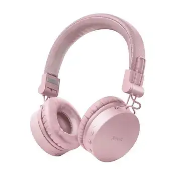 

Trust tones pink - drivers 40mm bluetooth headset-rechargeable battery-jack 3.5 for wired use-folding design-