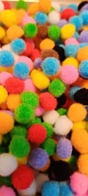 Pompones redondos y suaves de 10mm para niños y niñas, bola artesanal y mullido de 1000 Uds., pompones de colores mezclados, juguetes artesanales para guardería