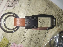 QOONG-Llavero de cuero genuino para hombre, de aleación de alta calidad, bolso colgante, elegante, de negocios, coche, llavero con anilla, soporte, joyería Y58, 2021