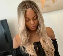 Pelucas de cabello humano rubio miel marrón brasileño para mujeres, pelo liso de hueso 13x4, encaje frontal resaltado, cierre