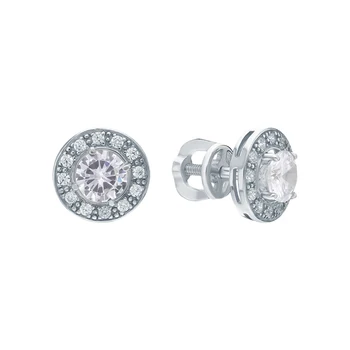 

Silver earrings with cubic zirconia sunlight sample 925 test