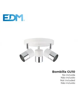 

Focus "moon" 3 element White + silver gu-10 edm