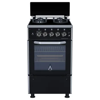 Online ALPHA Gas Cooker VULCAN ELITE-50 Black Crystal, Automatic & Timer In Oven. ** High-End **