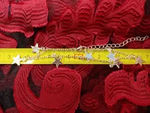 2019 nueva moda luminosa playa vientos azul estrella pentagonal borla tobillera cadena tobilleras para mujer Sandalias pies descalzos 4g