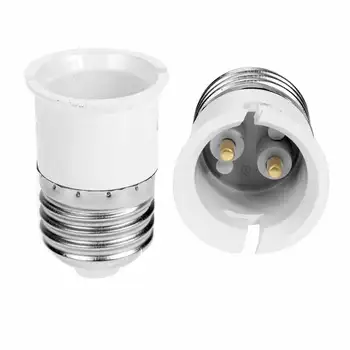 

E27 to B22 Led Lamp Bulb Base Conversion Holder Converter Light Adapter Lamp Holder Lighting Parts (White)