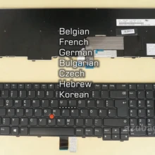 Belgische Franse Duitse Bulgaarse Tsjechische Hebreeuws Koreaanse Toetsenbord Voor Lenovo Thinkpad L570 E531 E540 L540 L560 T540 T540P Geen Backlit