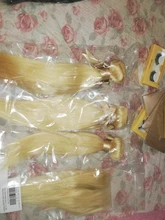 Mechones de cabello humano liso Remy brasileño con cierre, mechones de pelo negro perla rubio miel, 613 mechones, envío gratis