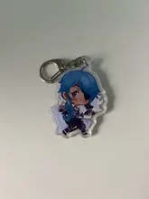 Genshin-Llavero de 11 estilos, Base de acrílico, regalo para seguidores, Genshin Impact Zhongli Diluc Venti Paimon