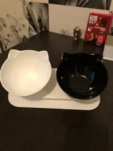 Cat-Bowls Feeders Raised-Stand Dogs Cats Double Non-Slip with Pet-Food 