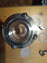 304-Stainless-Steel Fitting Tri-Clamp Sight Glass Homebrew Diopter Clover OD 38mm-Pipe