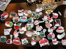 Lote de 40 unidades de álbumes de fotos creativos kawaii, adhesivos álbum de recortes para manualidades, sushi