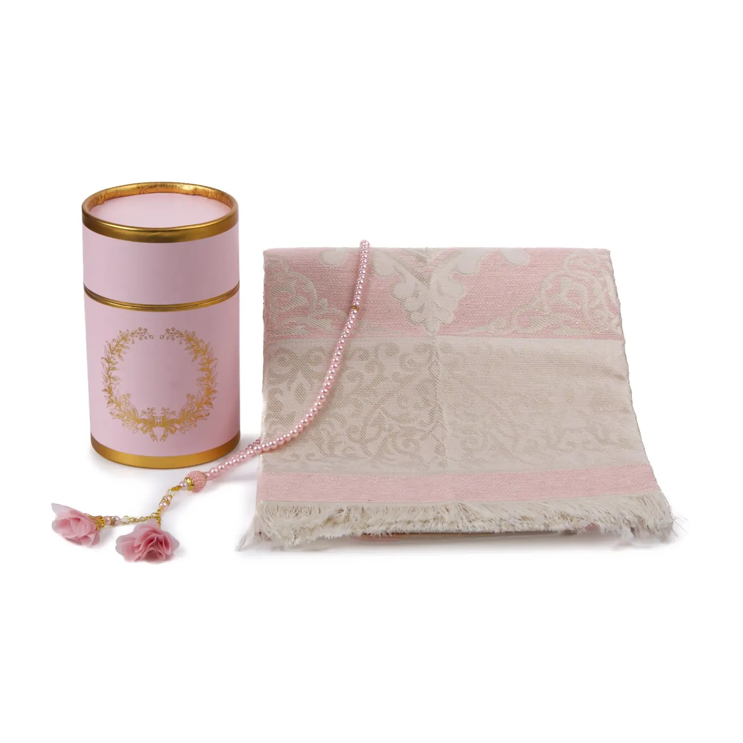 

GREAT GIFT Mevlüt gift package Prayer Rug Dolmabahçe Prayer Rug & Rosary Set Pink gift سجاد صل FREE SHİPPİNG